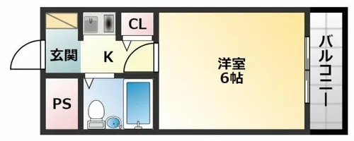 グリーンハイツ天美【3階】の間取り