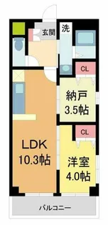 グランジュテ寺畑【501号室】の間取り