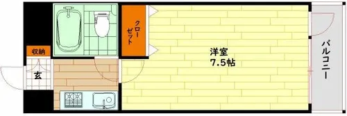 エクセレント中道【7階】の間取り