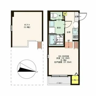 ハーモニーテラス清水丘Ⅱ【1階】の間取り