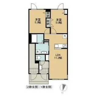 KAMS北22条【102号室】の間取り