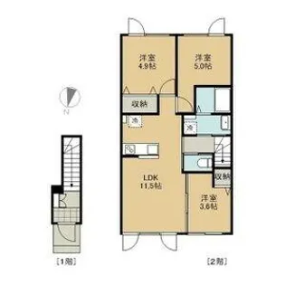 KAMS北22条【202号室】の間取り