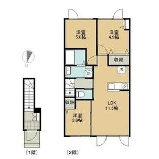 KAMS北22条【201号室】の間取り