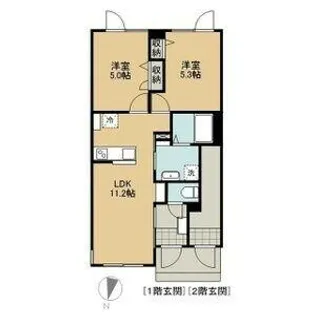 KAMS北22条【101号室】の間取り