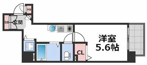 ランドマークシティ大阪城南【7階】の間取り