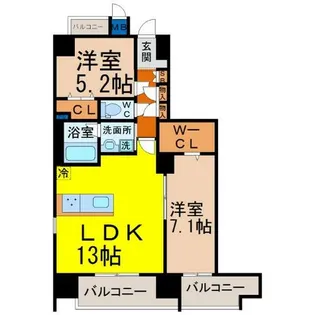 グレインヒルズ【8階】の間取り
