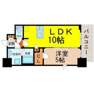プレサンス栄ブリオ【9階】の間取り