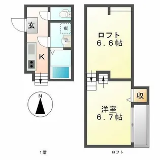 A.K.15六番町【2階】の間取り