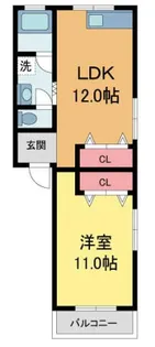 マンションアラスカ【2階】の間取り