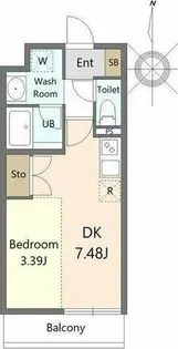 1DKの間取り画像