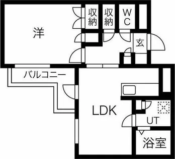 1LDKの間取り画像
