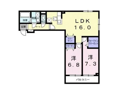 ラ・ストラーダ・シィ・アプレⅡ【102号室】の間取り