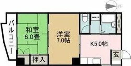 クリーンあらたま【4階】の間取り