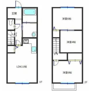 ボナール御立【1階】の間取り