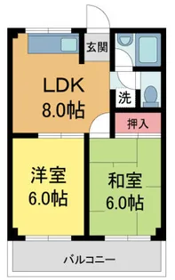 メゾンおかもと【202号室】の間取り