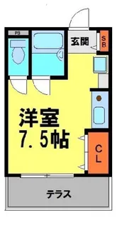 アモ花屋敷【100号室】の間取り