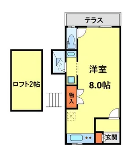 兵庫県川西市小花1丁目【テラスハウス】の間取り