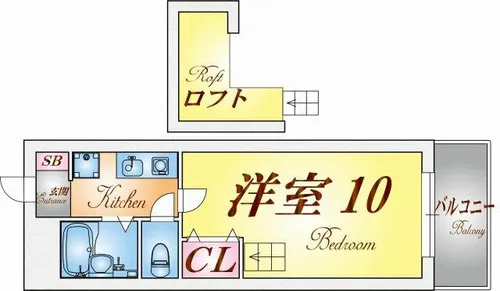 松本ハイツ【3階】の間取り