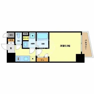 エスリード阿波座ノースプレイス【5階】の間取り