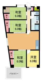 サンロイヤル上甲東園B棟【B202号室】の間取り