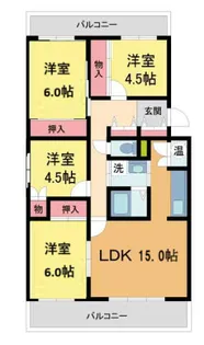 栄南団地4号棟【3階】の間取り