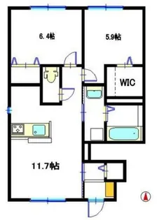 マーブル A棟【1階】の間取り