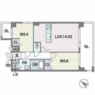 レキシントンスクエア白金【14階】の間取り