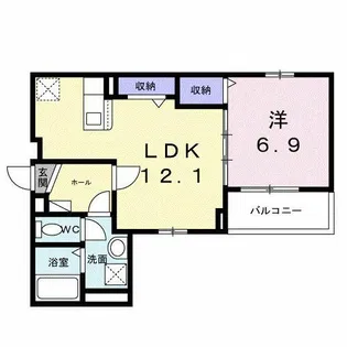 ヒカルサ泉大津条南町【2階】の間取り