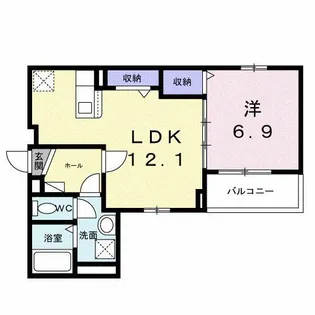 ヒカルサ泉大津条南町【3階】の間取り