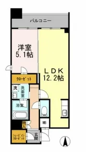 カスタリア堺筋本町【15階】の間取り