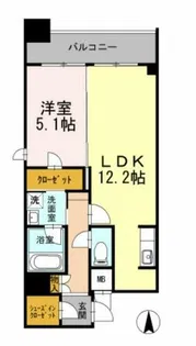 カスタリア堺筋本町【15階】の間取り