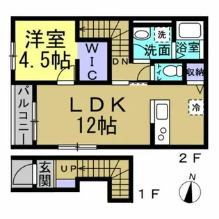 リーブルファイン新舞子Ⅱ【201号室】の間取り