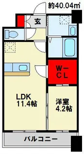 ギャラン竪町【7階】の間取り