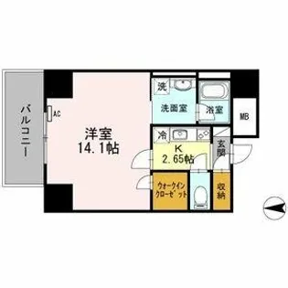 Blancasa 久屋大通【4階】の間取り
