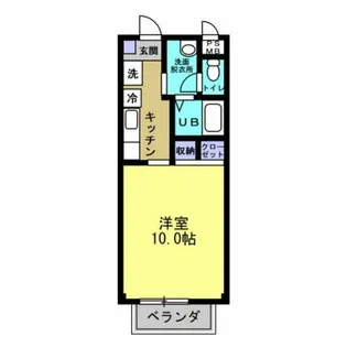 ブレイヴ虹の丘【1階】の間取り