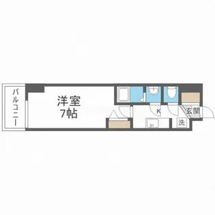 スプランディッド難波WEST【3階】の間取り