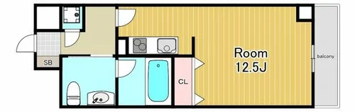 シティヒルズ安堂寺【5階】の間取り
