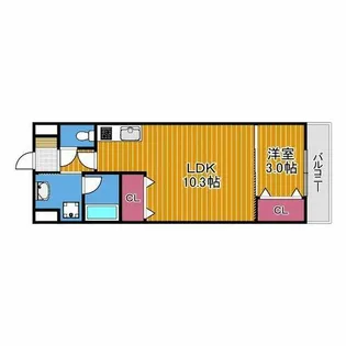 ステラウッド古市Ⅱ【1階】の間取り