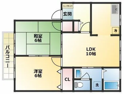 クローバーハイツ【1階】の間取り