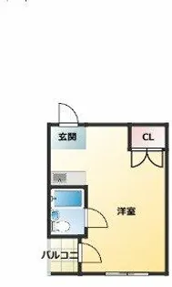 1Rの間取り画像
