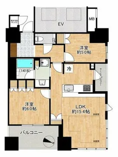 ザ・パークハウス大阪梅田タワー【29階】の間取り