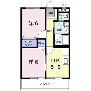 サニーハウス萩原【1階】の間取り