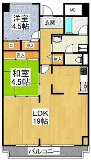 メゾンドール富田林【3階】の間取り