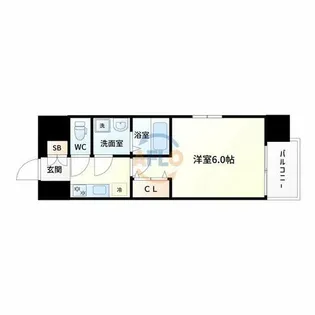 エスリード大阪シティグランツ【10階】の間取り