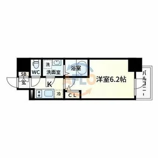 エスリード新大阪ヴェルデ【8階】の間取り