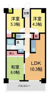 野田マンション【303号室】の間取り