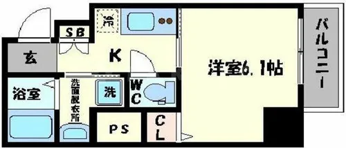 エスカーサ心斎橋EAST【8階】の間取り
