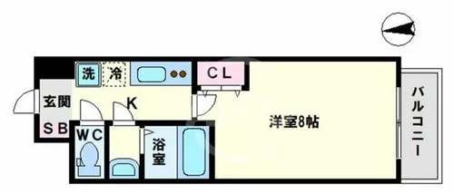 Mv.imp大阪鶴橋【6階】の間取り