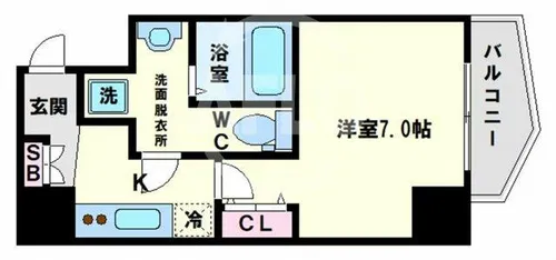 エグゼ阿倍野【8階】の間取り
