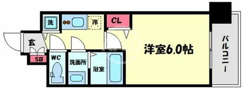 アドバンス大阪グロウスⅡ【4階】の間取り